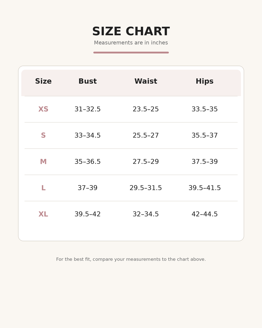 Fit & sizing